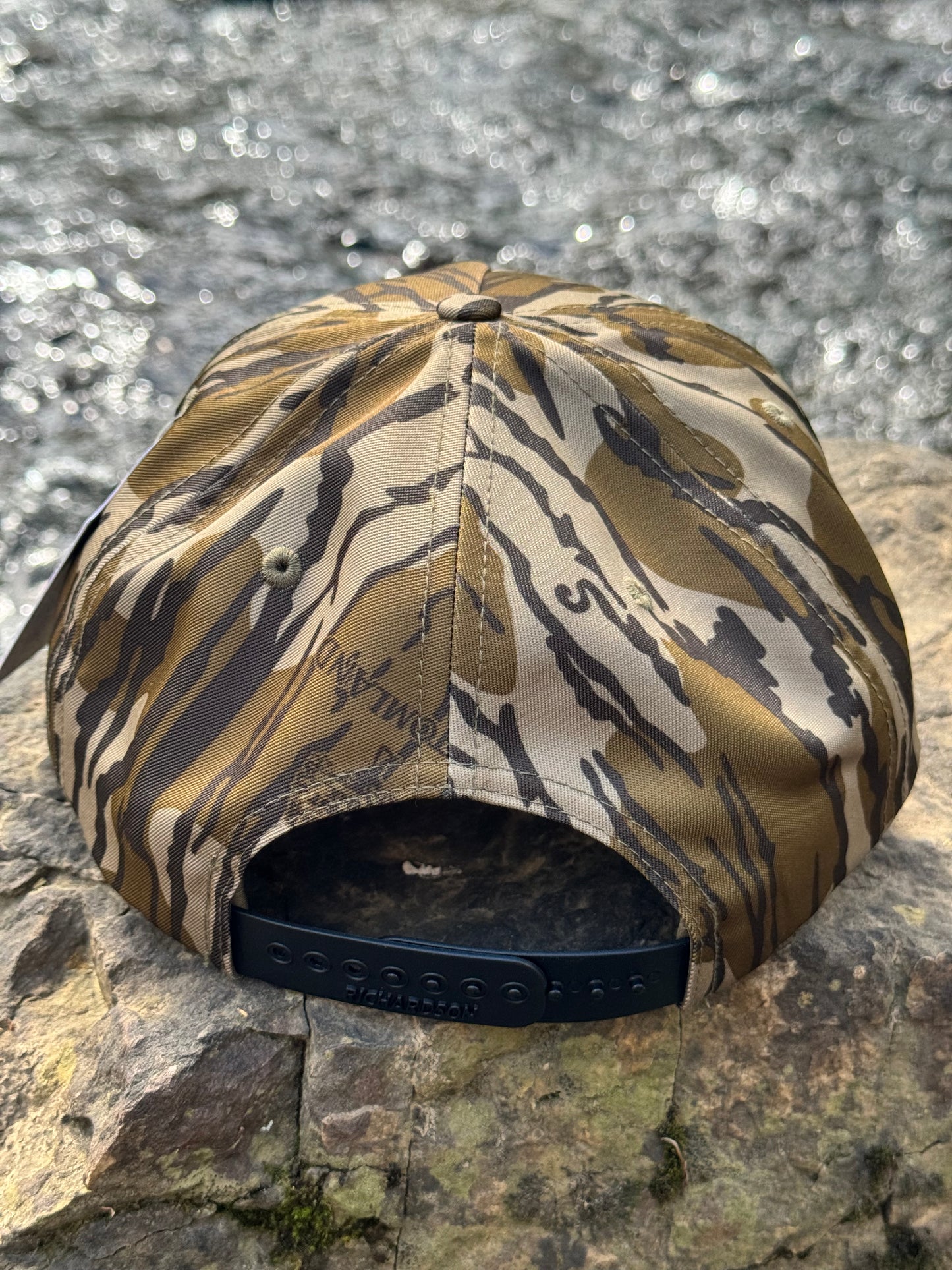 Richardson 256 Bottomland Camo/ Laser Engraved Leather Patch
