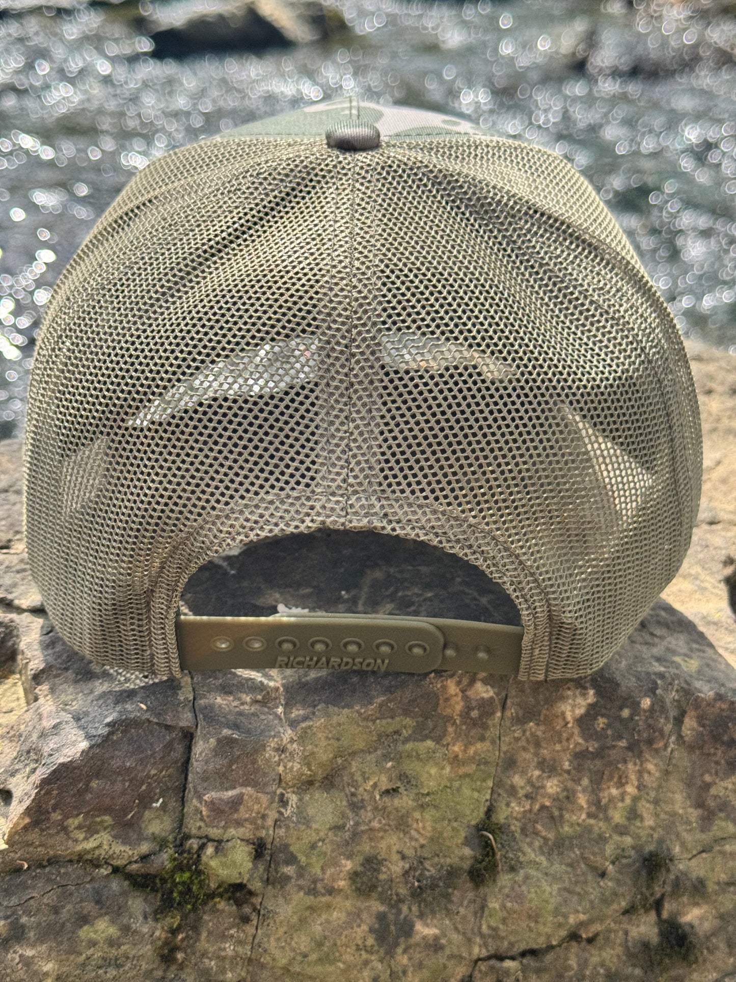 Richardson 112PFP Marsh Duck Camo Laser Engraved Leather Patch