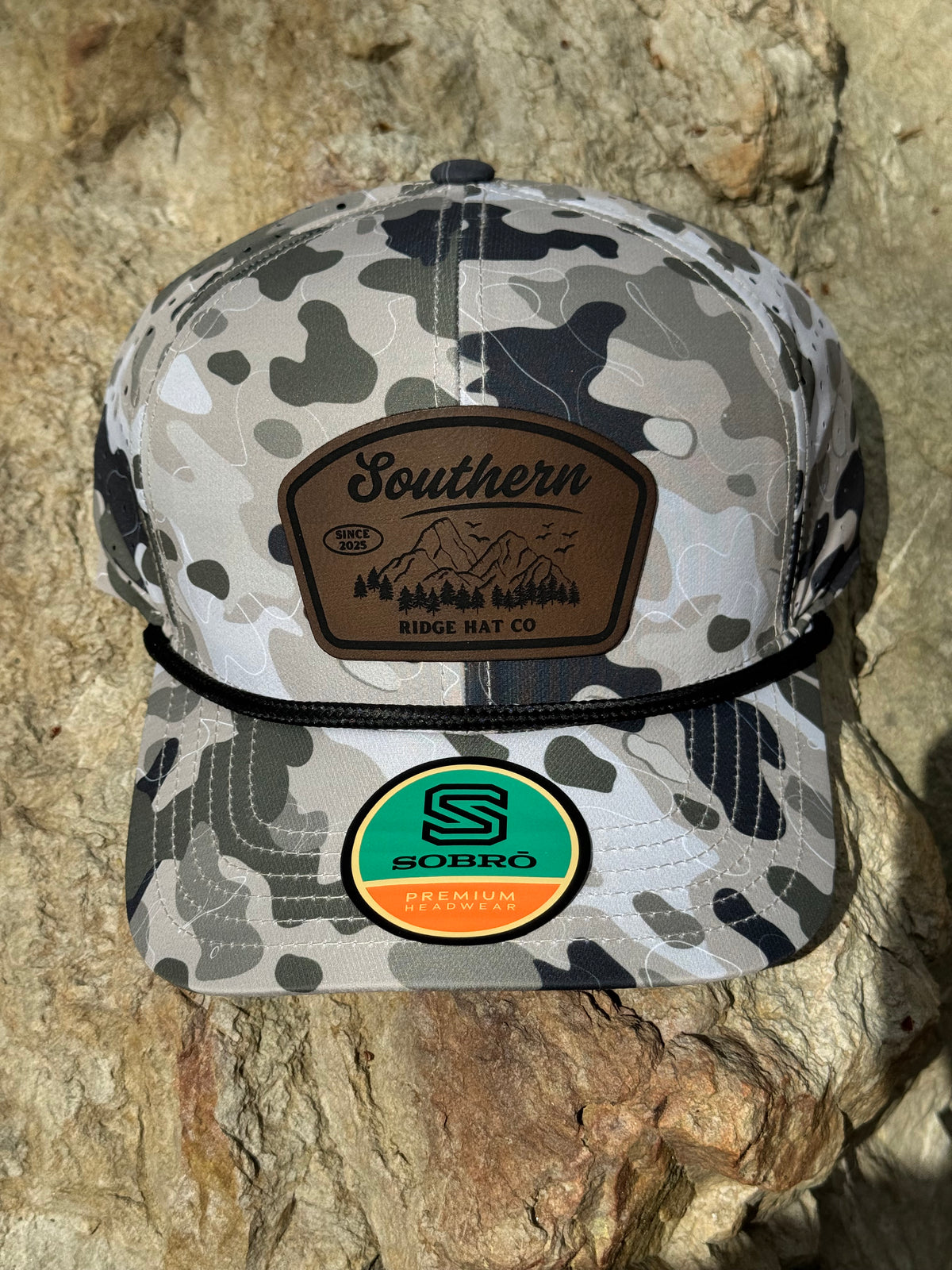 The Staple - Performance Perforated - 6 Panel 10 Senses - WinterWood - Laser Engraved Leather Patch