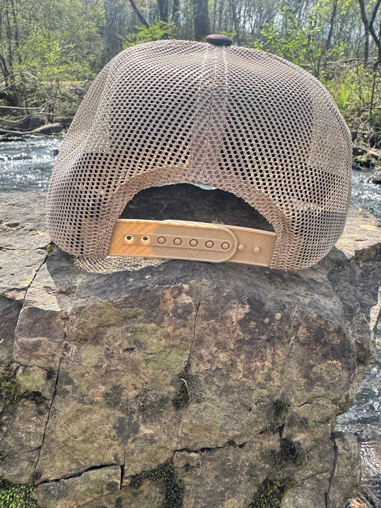 112 Style Brown/Khaki Snapback Laser Engraved Leather Patch