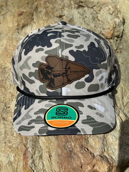The Staple - Performance Perforated - 6 Panel 10 Senses - WinterWood - Laser Engraved Leather Patch- Arrow